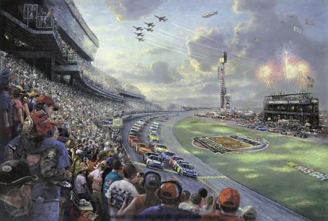 NASCAR THUNDER Thomas Kinkade Ölgemälde